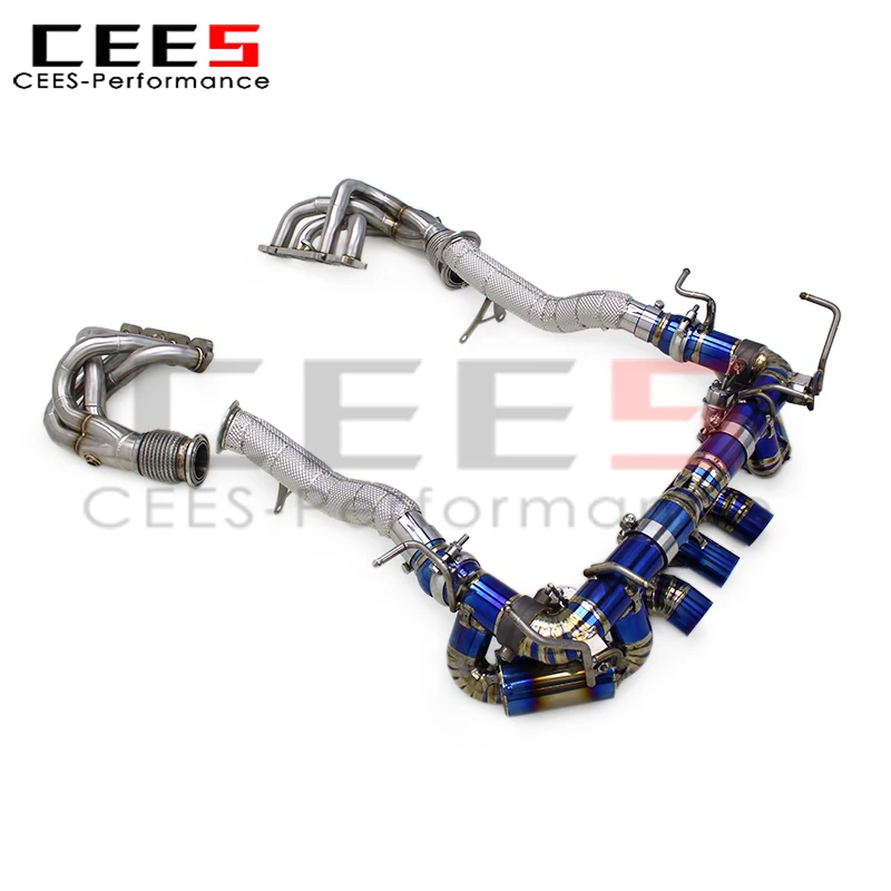

cees Valved Catback Exhaust for Ferrari 458 V8 4.5 2013-2016 Escape Exhaust Pipe Muffler Car Exhaust Systems Auto Parts
