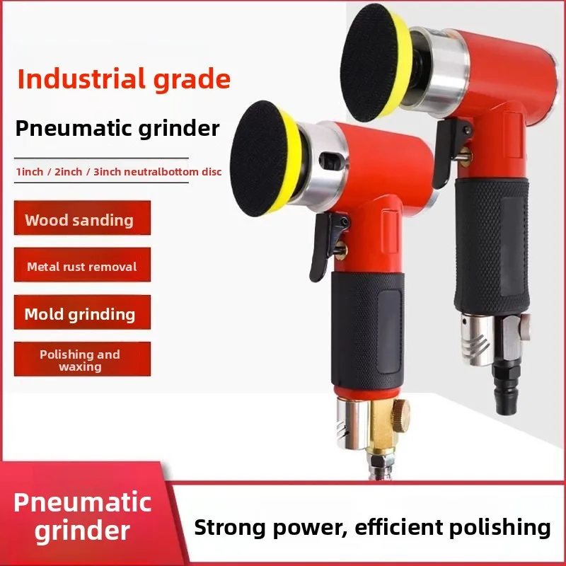 Air Sander Polisher 15000 RPM Pneumatic Grinding Tool with 1 2 3 Inch Backing Plates, M6 Thread, Random Orbit and Straight