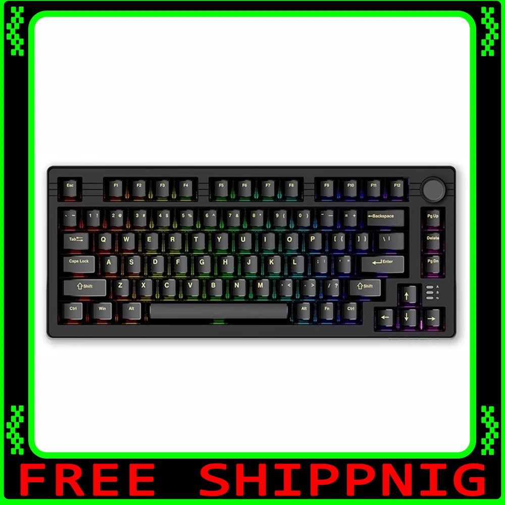 

DAREU EK75 Wireless Keyboard Gasket Structure Of Leaf Spring 4000mAh Gaming Keyboard Three Mode Connection For Pc Accessories