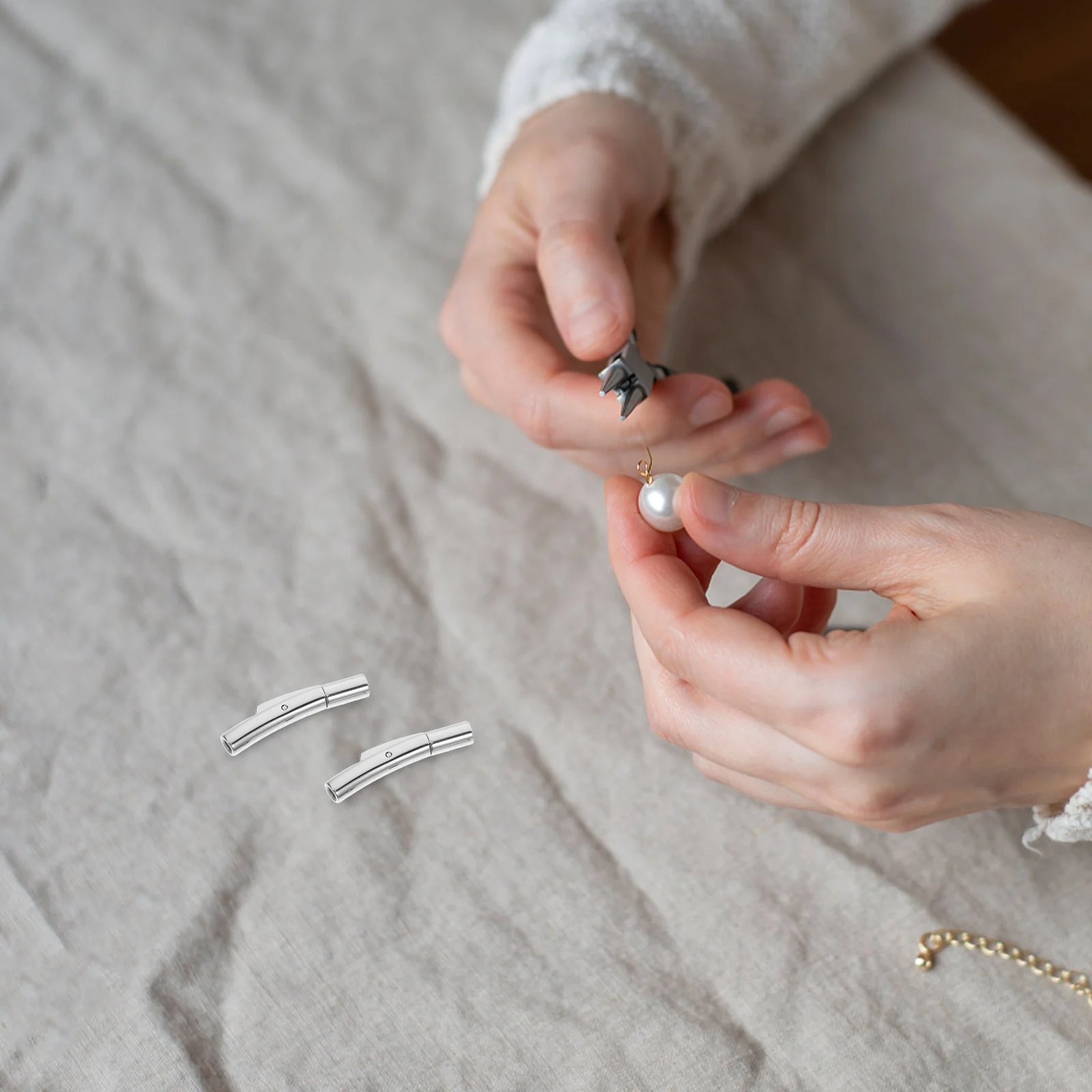 

2Pcs Durable Metal Clasp for Bracelet Necklace Jewelry Making Quick Connectors Buckles Bracelet Connector Clasp