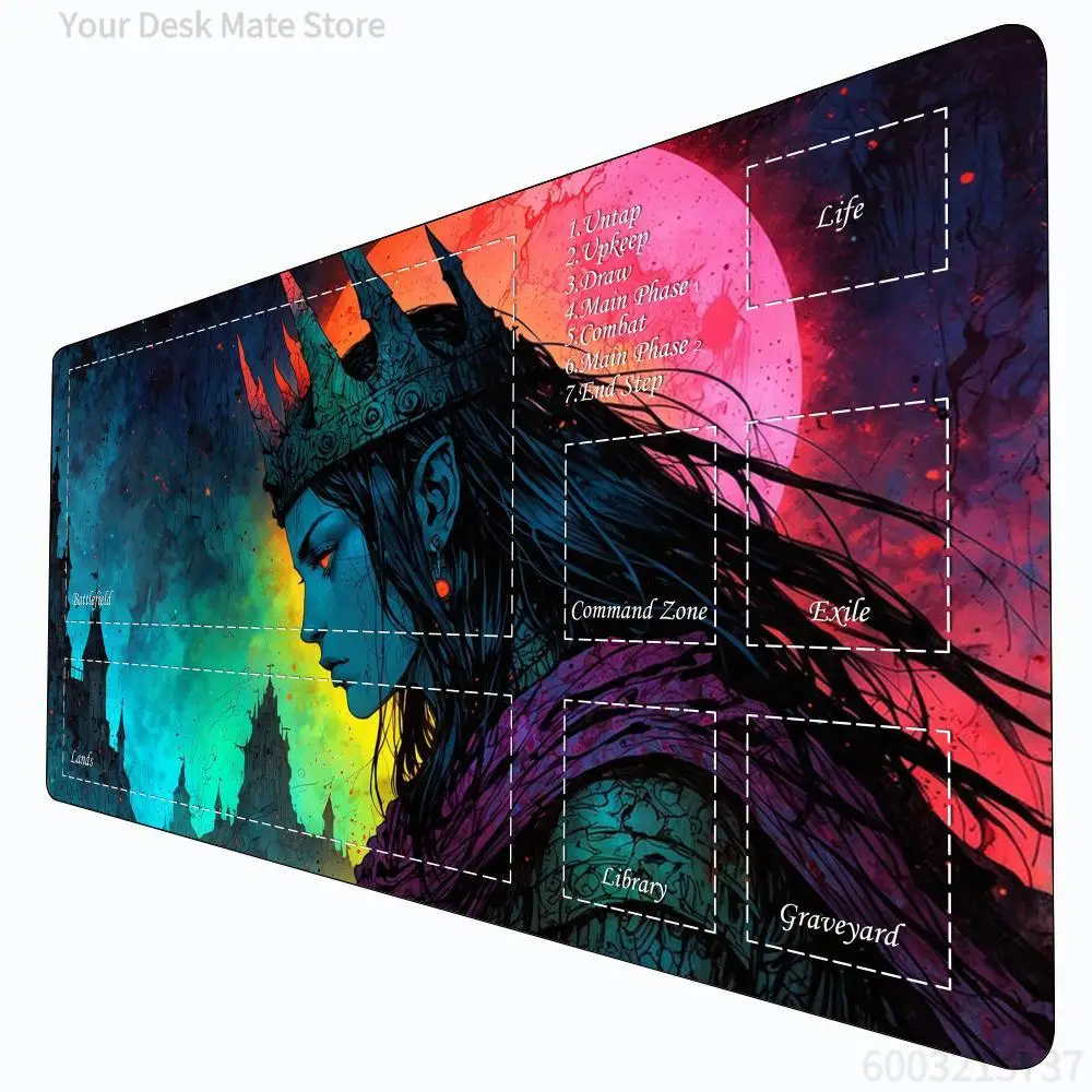

Digital Art King Magic Card Battle Game Mat with zone mtg playmat desk mat Commander Playmat suitable for family gatherings