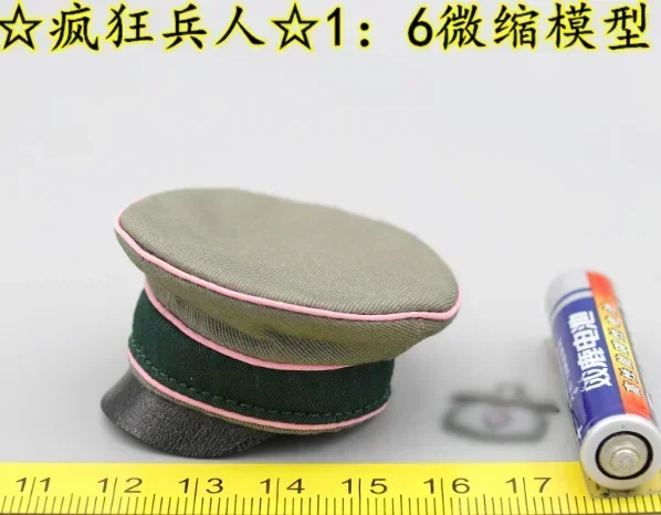 1/6 Scale Soldier Hat Helmet Cover Soldier Boat Cap Grey Miniature Air Marshal Cornice Cap Model 1/6 Soldier Accessories