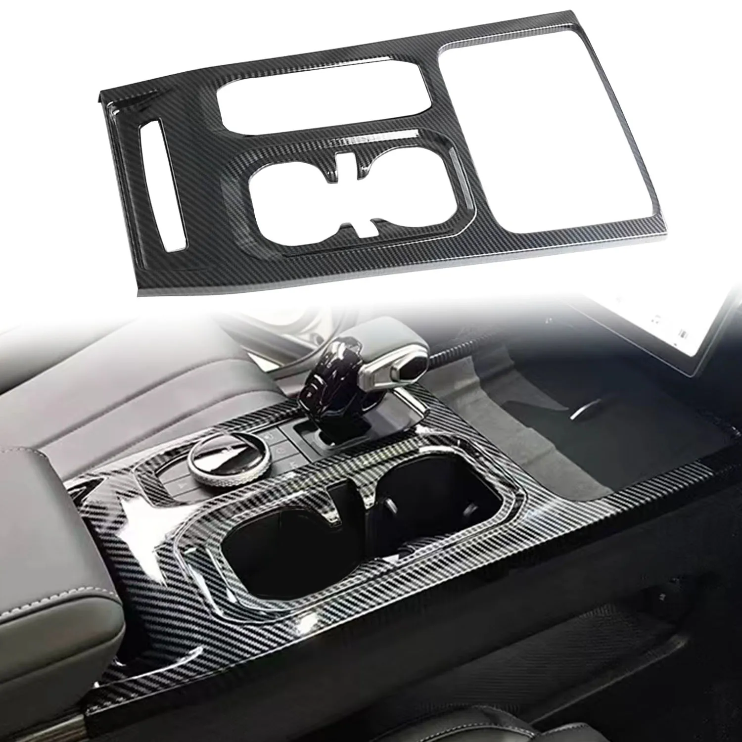 

For Jaecoo 7 Chery Explore 06 2023 2024 2025 Interior Gear Shift Panel Cover Frame Trim ABS Carbon Style Accessories 1pcs