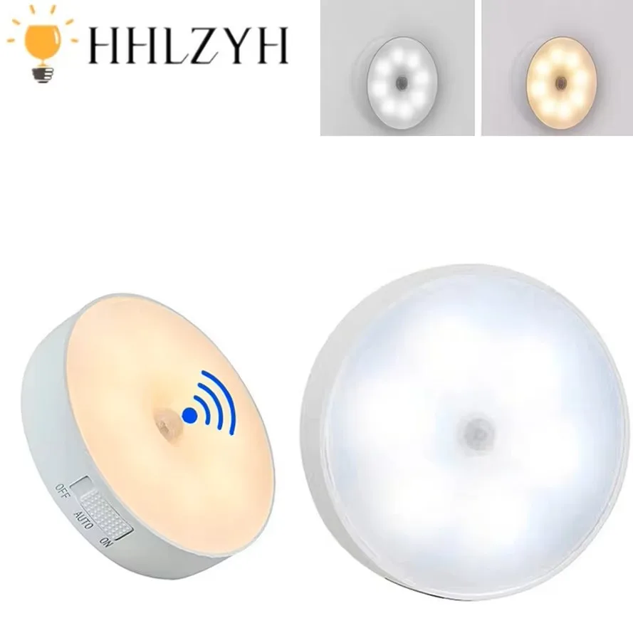 PIR Motion Sensor 6LED LED Night Light Human Body Induction Wireless Detector Automatic Light On / Off For Home Bedside Lighting