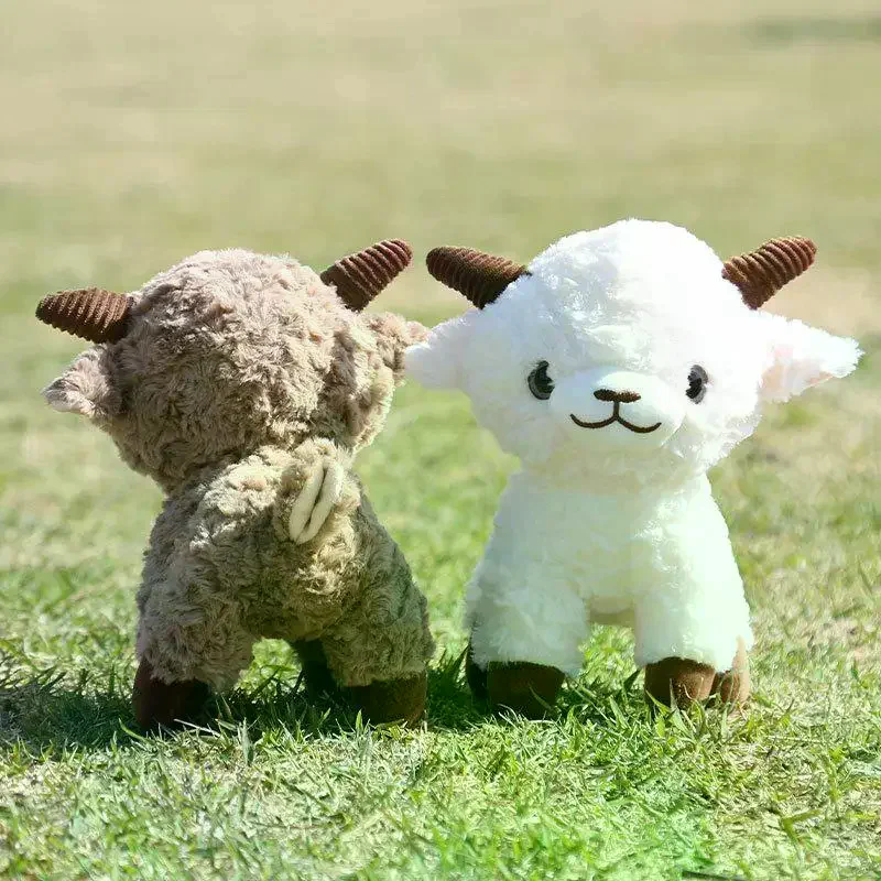 1Pcs Standing Posture Big Eyed Sheep Plush Doll 11/15/25cm Cute Sheep Plush Toy Simulated Sheep With Sheep Horn Doll Child Gift
