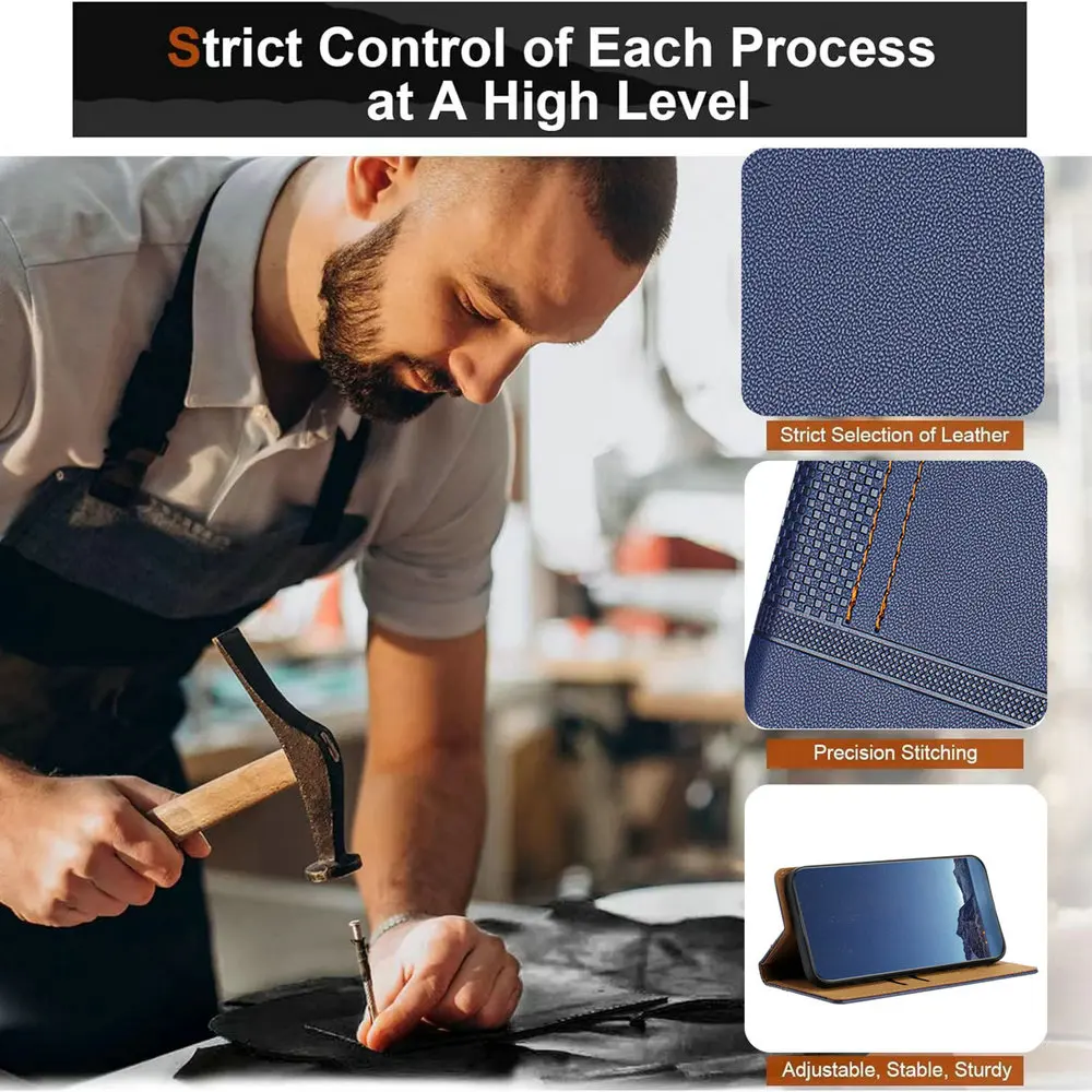 حافظة جلدية مغناطيسية لهاتف OPPO Reno 13 Pro 14 F 15 5G 4G غطاء فاخر 360 حماية Reno13 FS 14FS 14F 13F 13FS