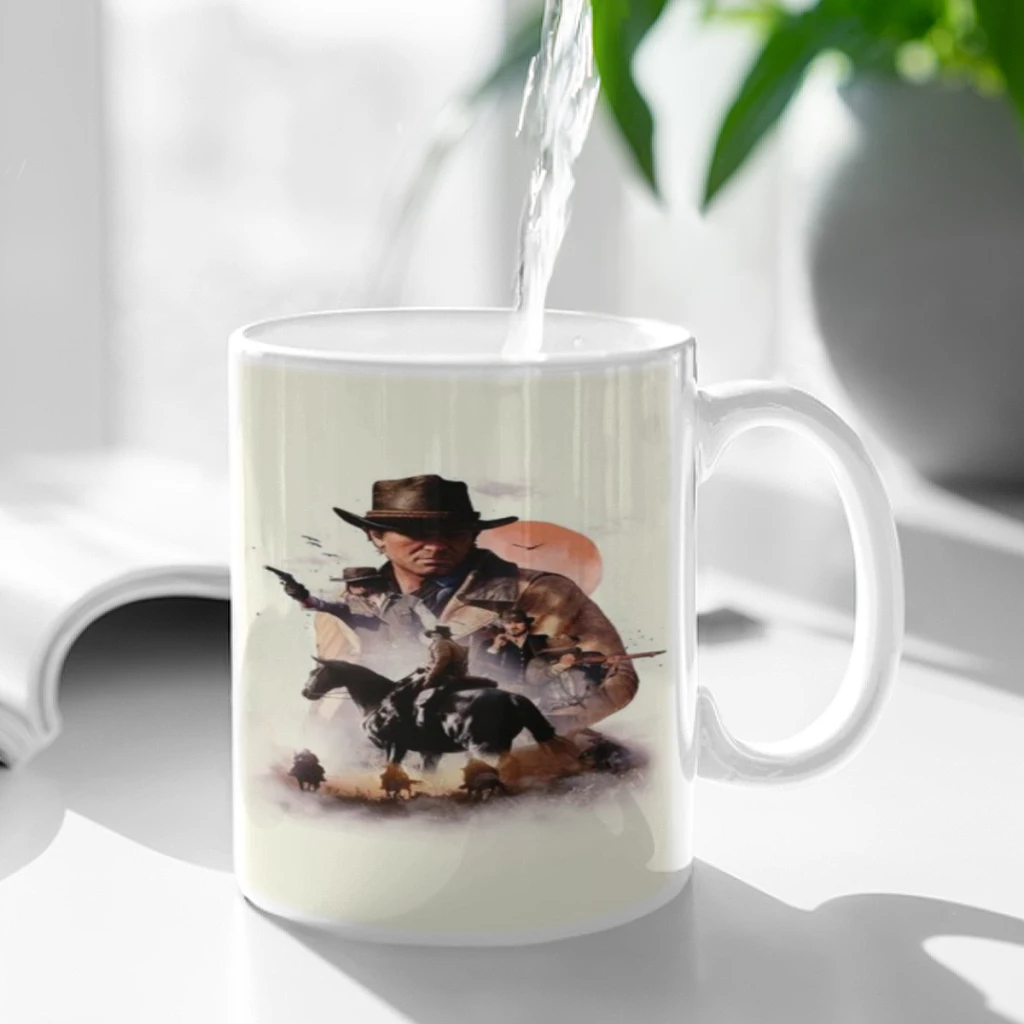 Game TV-Red-Dead-Redemption Cartoon Milk Mocha Cup Coffee Tea Cup Cute Animal Breakfast Dessert 11oz Milk Water Cup Gift