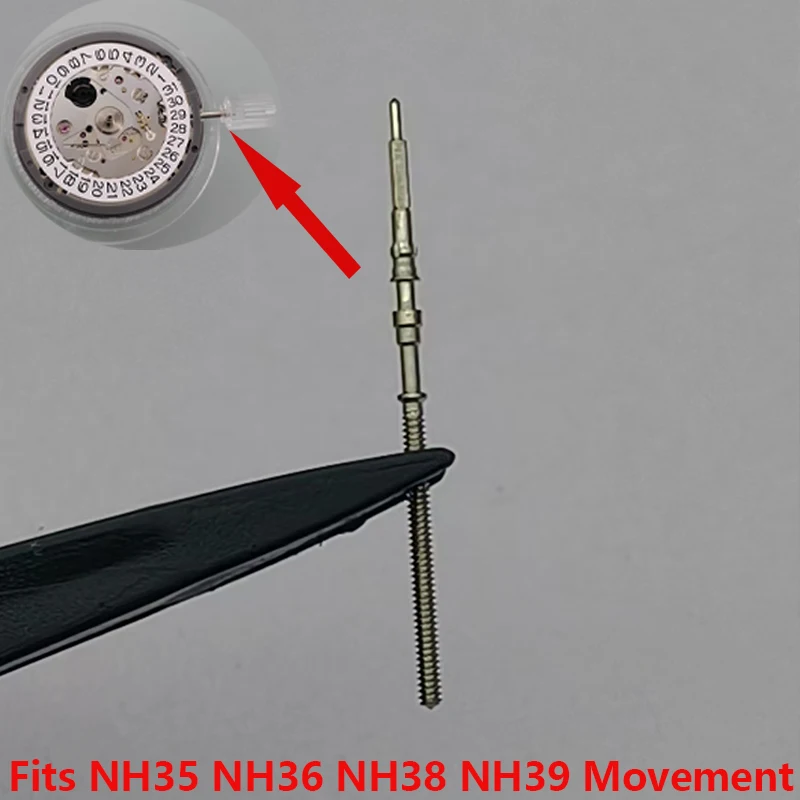 

Men Watch Crown Stem Fits NH35 NH36 NH38 NH39 Movement Watch Repair Watch Crown Stem 316 Stainless steel Watch Crown Stem Parts