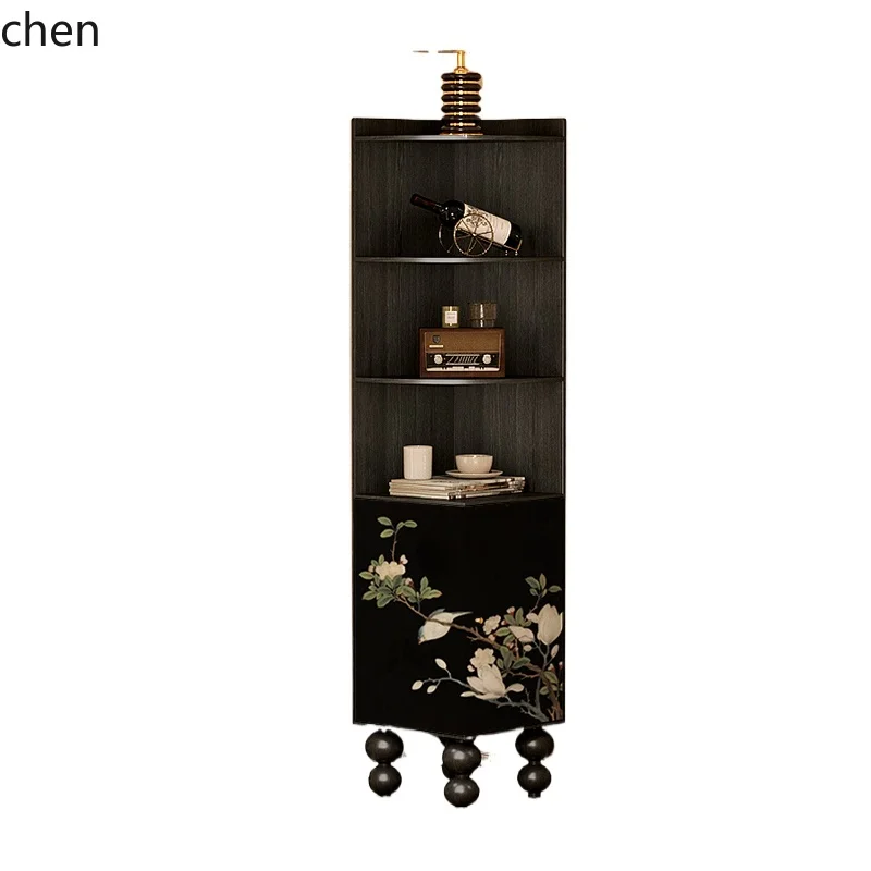 HT medieval style living room wall triangle cabinet bedroom dining room corner cabinet solid wood corner cabinet