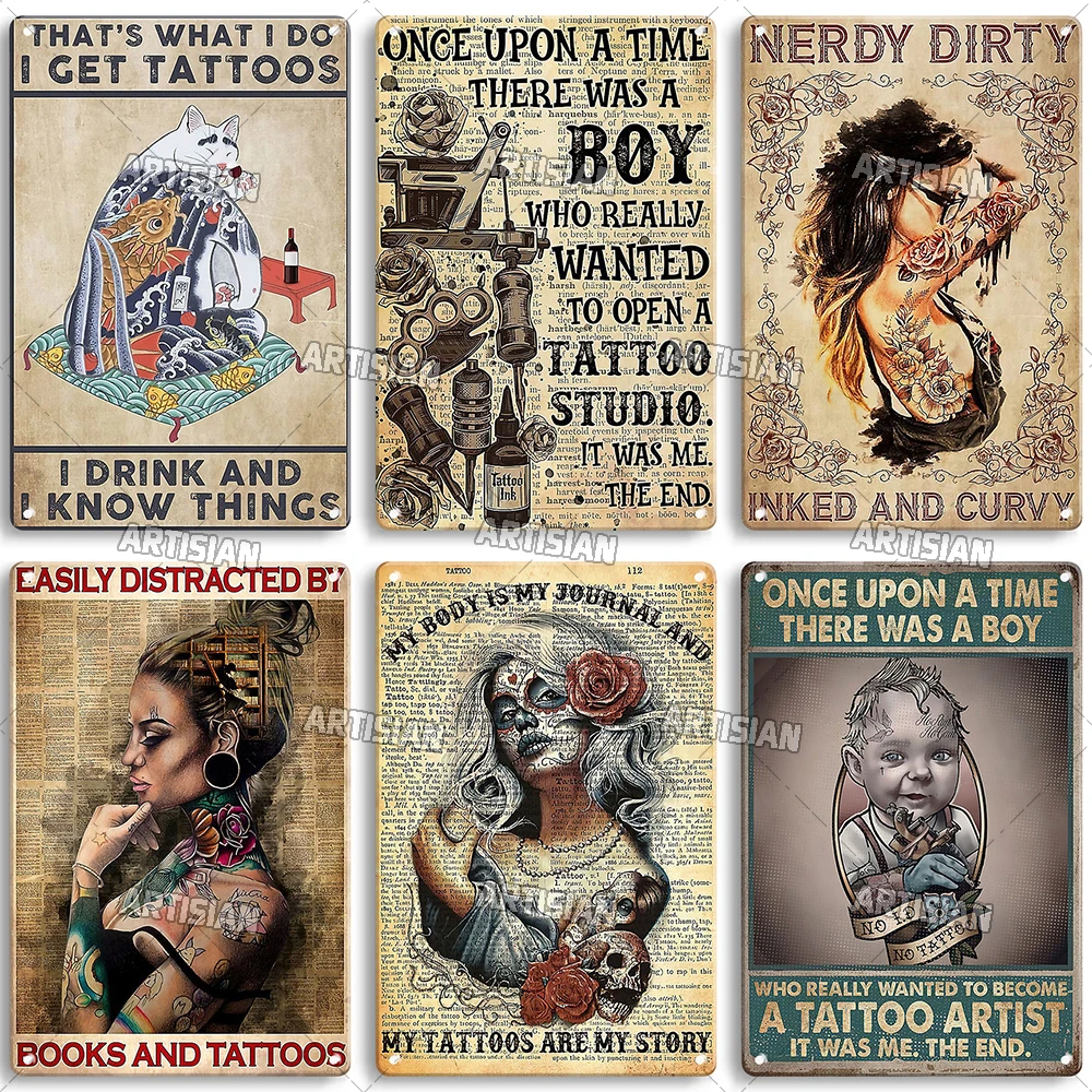Poster Logam Retro Tato Artisi - Home Decor Jobs ulasan dan harga