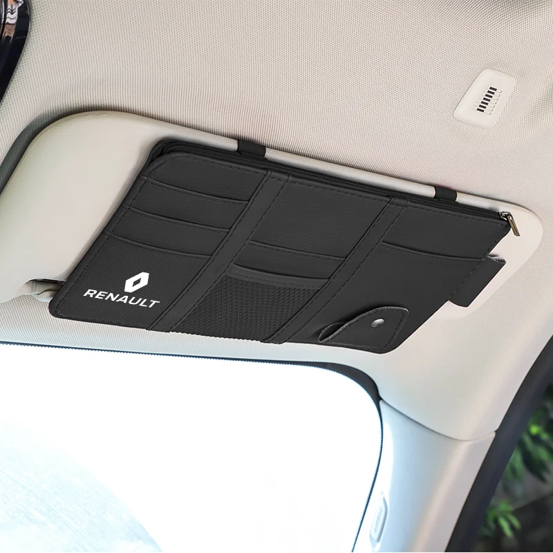 Car Sun Visor Receive Bag Organiser Storage Bag Box Tools For Renault Fluence Laguna Scenic Latitude Talisman Kadjar Captur