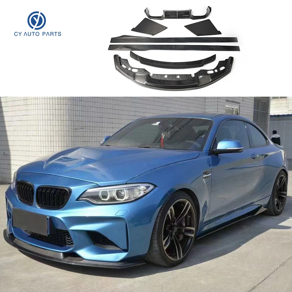 

Hot Sell MTC Style Carbon Fiber Body Kit For BMW M2 F87 Front Rear Bumper Diffuser Lip Side Skirts Rear Trunk Spoiler