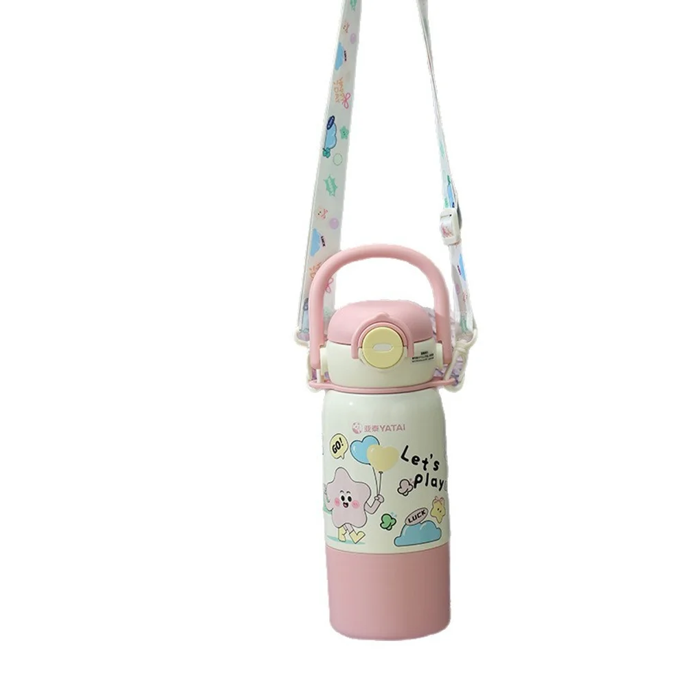 

New 316 stainless steel children's insulated cup with high appearance and portable student water cup bouncing straw cup