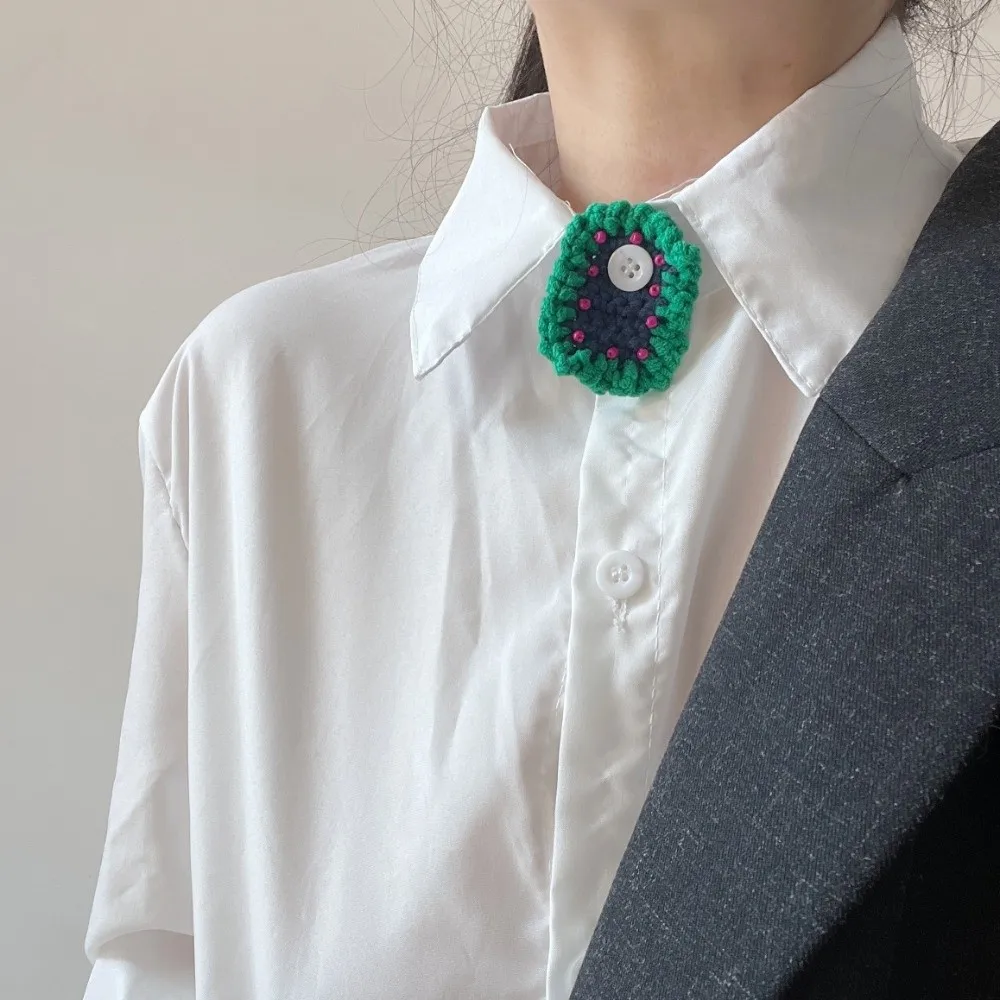 독특한 불가사리 어린애 같은 단추 장식 꽃 해파리 니트 가짜 넥타이 술 소프트 DIY 셔츠 액세서리 남여