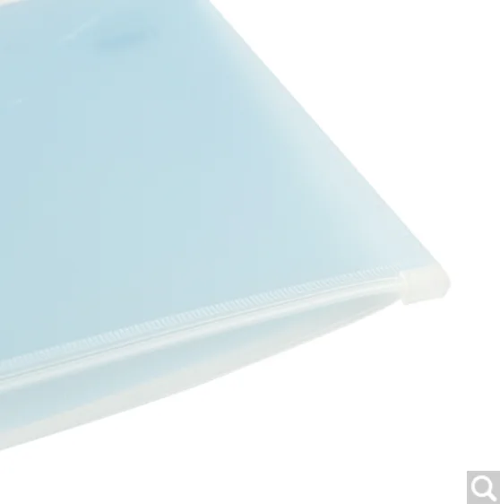 Deli 5589 A5 Zipper Bag Frosted Document Folder / Information Bag / Business Office / Plastic File Folder Portable