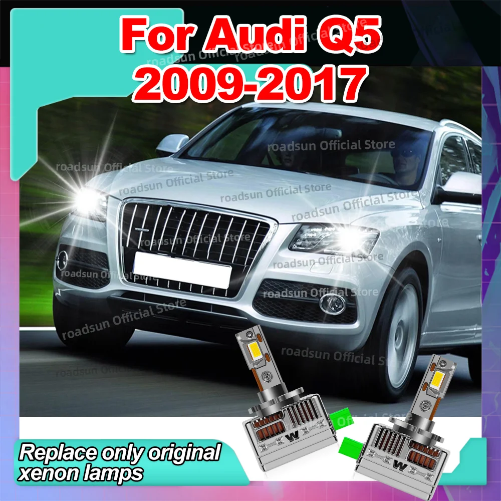 

LED Car Headlights HID Bulbs 50000LM 6000K CANbus Replace Xenon For Audi Q5 2009-2017 2010 2011 2012 2013 2014 2015 2016