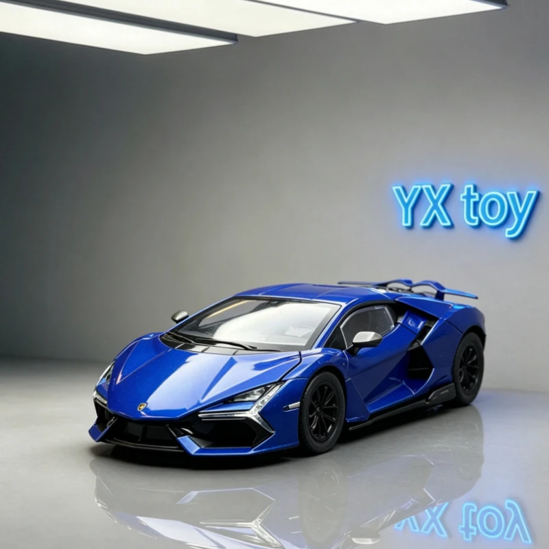 1:24 Revuelto Alloy Diecast Supercar Model Sound Light Simulation Toy Vehicle Desktop Ornament For Hobby Enthusiasts Car Fans