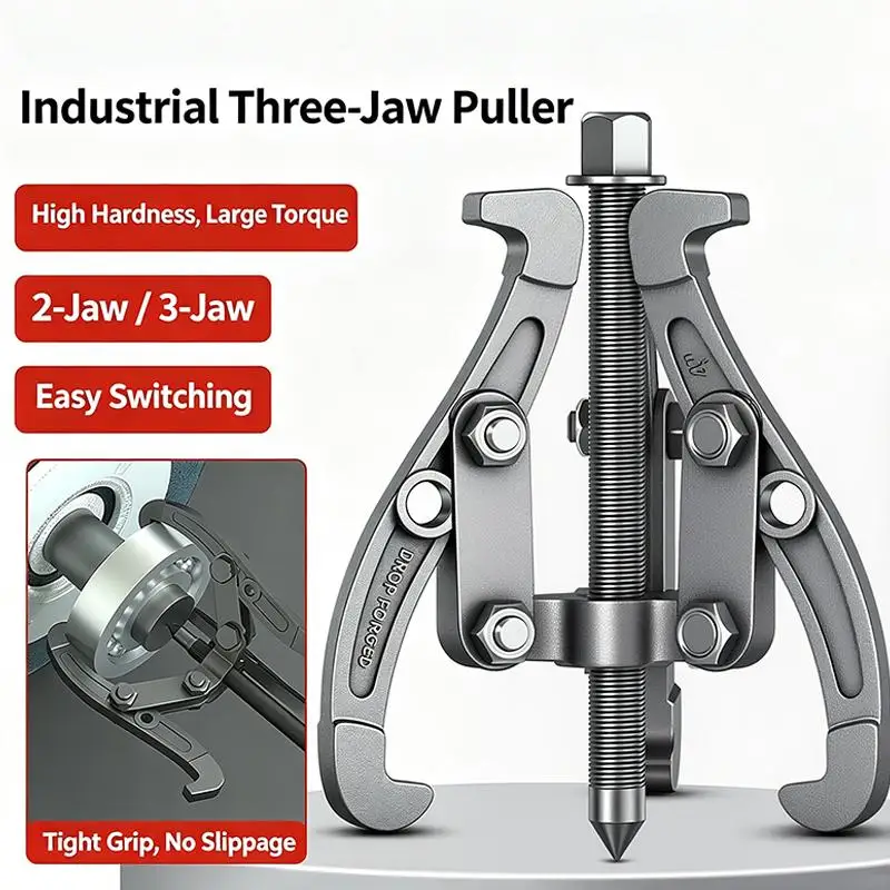 2&3 Jaw Gear Puller Reversible Professional Grade Pulley Bearing Flywheel Extractor Tool Set for Auto Shop