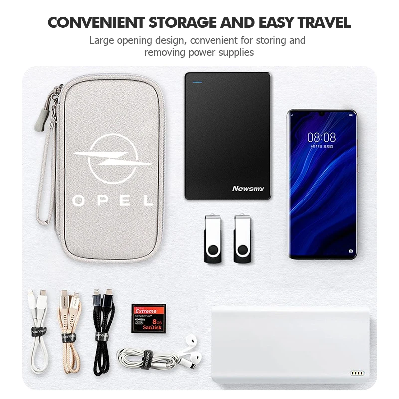 Car Travel Phone Data Line Storage Multifunction Oxford Bag For Opel OPC Astra J H G K Insignia Corsa D B E Mokka Vectra B