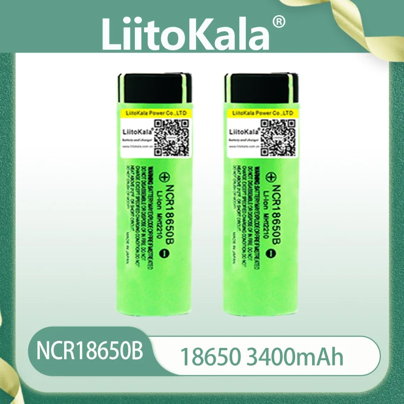 liitokala 18650 battery original NCR18650B 3.7V  3400 mah rechargeable lithium battery for flashlight battery