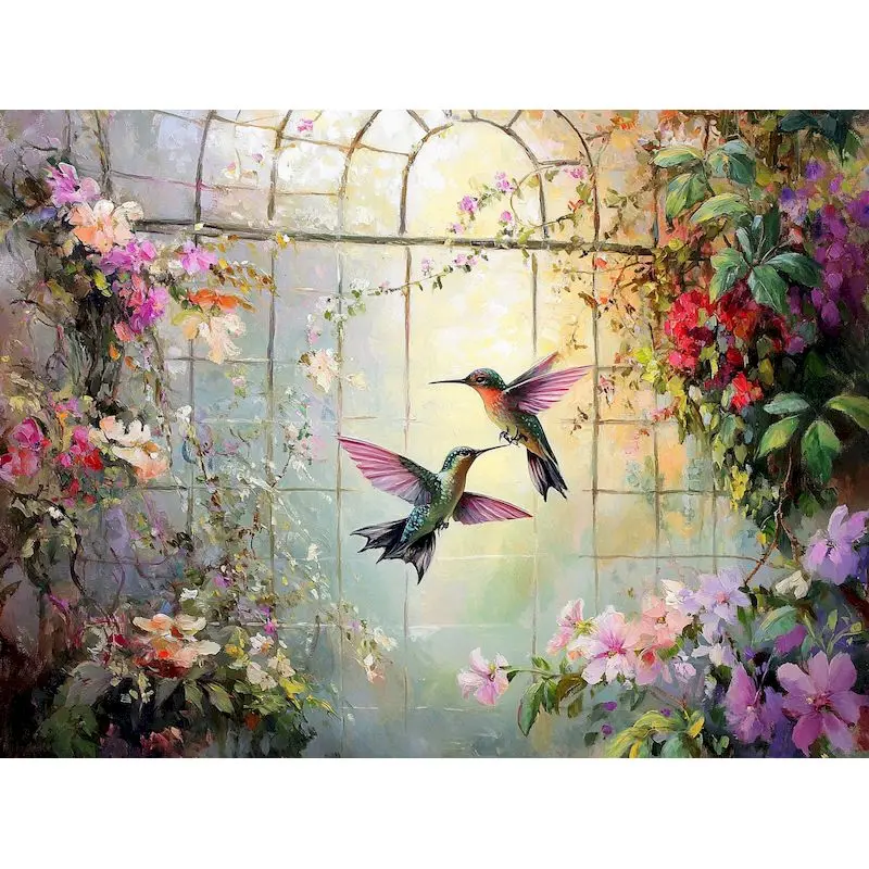 

GATYZTORY Frame Painting By Numbers Bird Flower Kit Acrylic Diy Paint By Numbers For Home Decor Wall Paint Artwork Gift 60x75cm