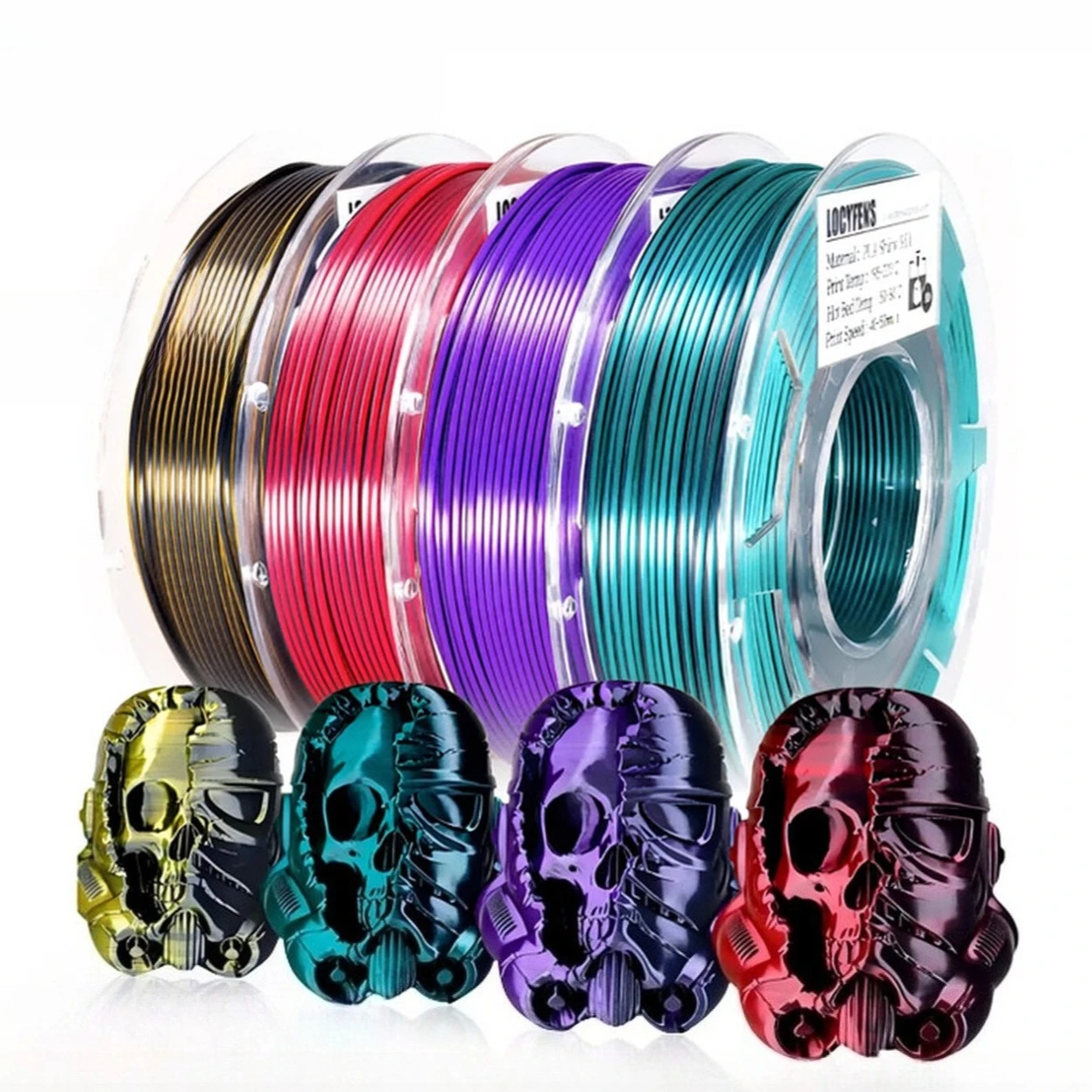 

3D printer PLA consumables silk two-color three-color material 1.75mm black, red, green, purple and gold