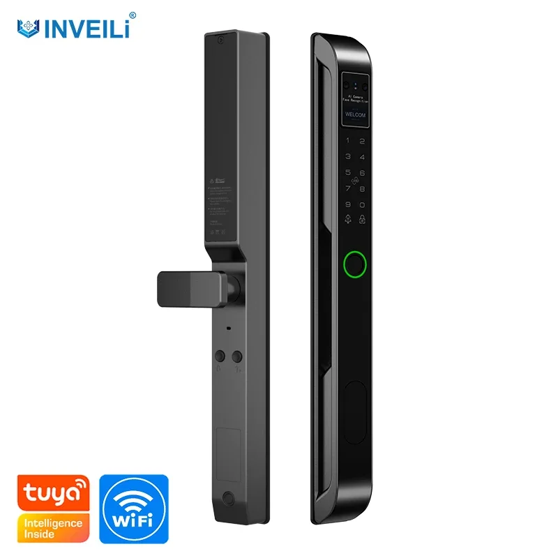 Automatic Fingerprint Electronic Digital Tuya 3D Face Recognition Cards Keys Smart Door Lock Wifi For Home Hotel Apartment