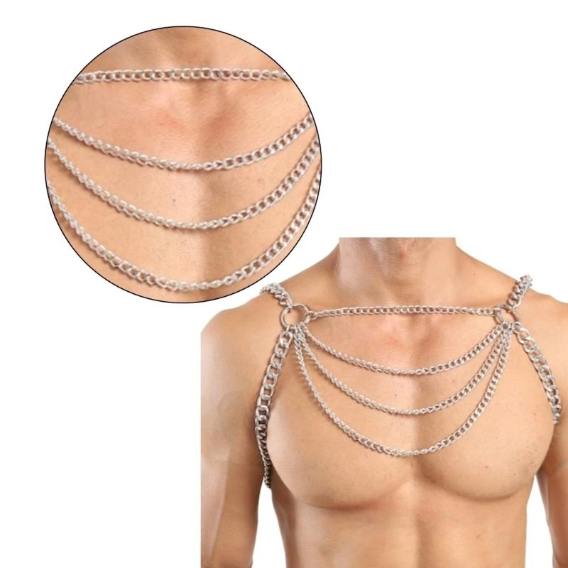 تسخير سلسلة جسم الشرير Y5GC للرجال ، تسخير سلسلة صدر الجسم متعددة الطبقات