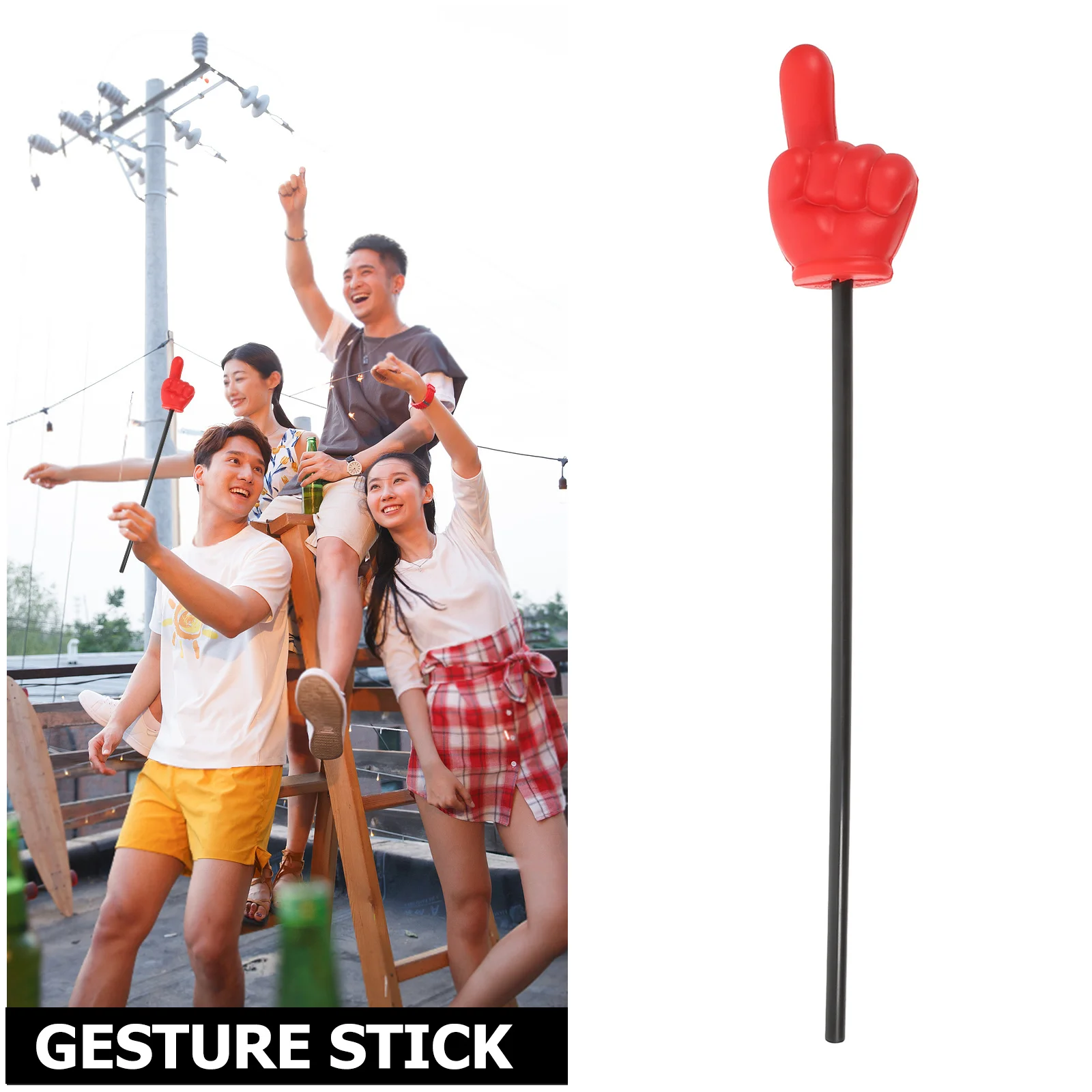 Herramienta interactiva de juego de fiesta con palo de gestos para el aula de baile, puntero de enseñanza que ilumina el dedo