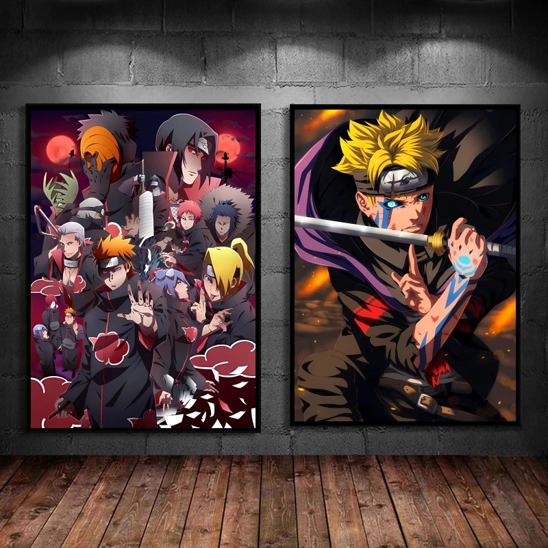 

Canvas Artwork Posters Naruto One Piece Modular Prints Christmas Gifts Aesthetic Poster Room Home Wall Stickers Comics Pictures