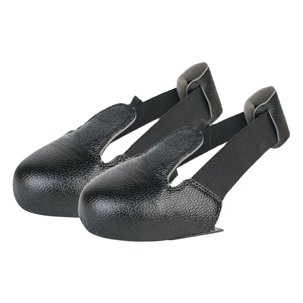 Toe Cap Shoe Covers Leather Overshoes Cover with Adjustable Strap for Industry (Size EUR 32-45)