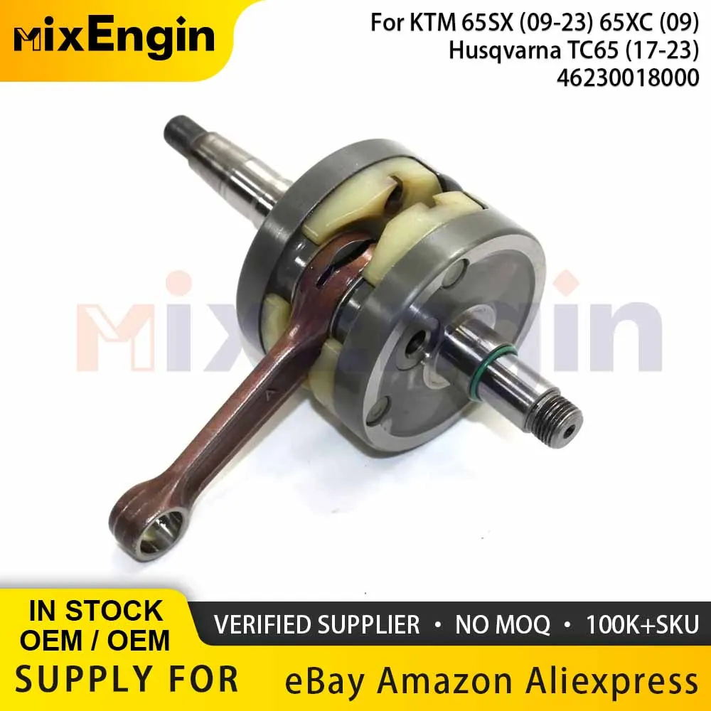 Motorcycle Engine Part Crankshaft For KTM 09-23 65SX 2009 65 XC 17-23 Husqvarna TC65 Conrod Crank Shaft Bearing KTM65 SXS