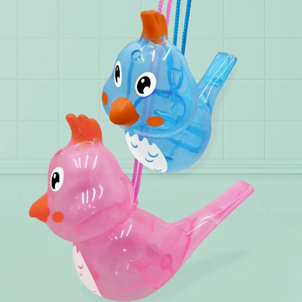 新しいストラップ付き水鳥笛追加水多色漫画鳥笛鳥の鳴き笛楽器