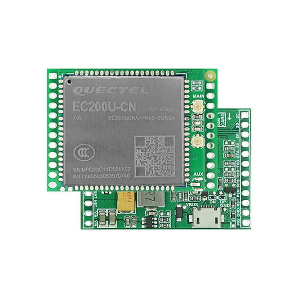EC200UCNAA EC200UCNAA-N05-SGNSA Dual-row needle Core board LTE CAT4+GNSS Module Supports USB/TTL breakout kit