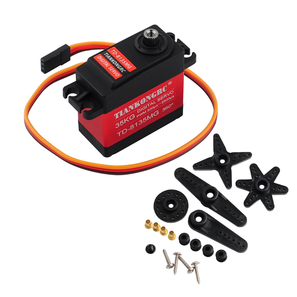 35kg servo motor digital TD-8135MG 360/270/180 graus caixa de metal à prova dwaterproof água grande torque coreless servo para aeronaves carro rc