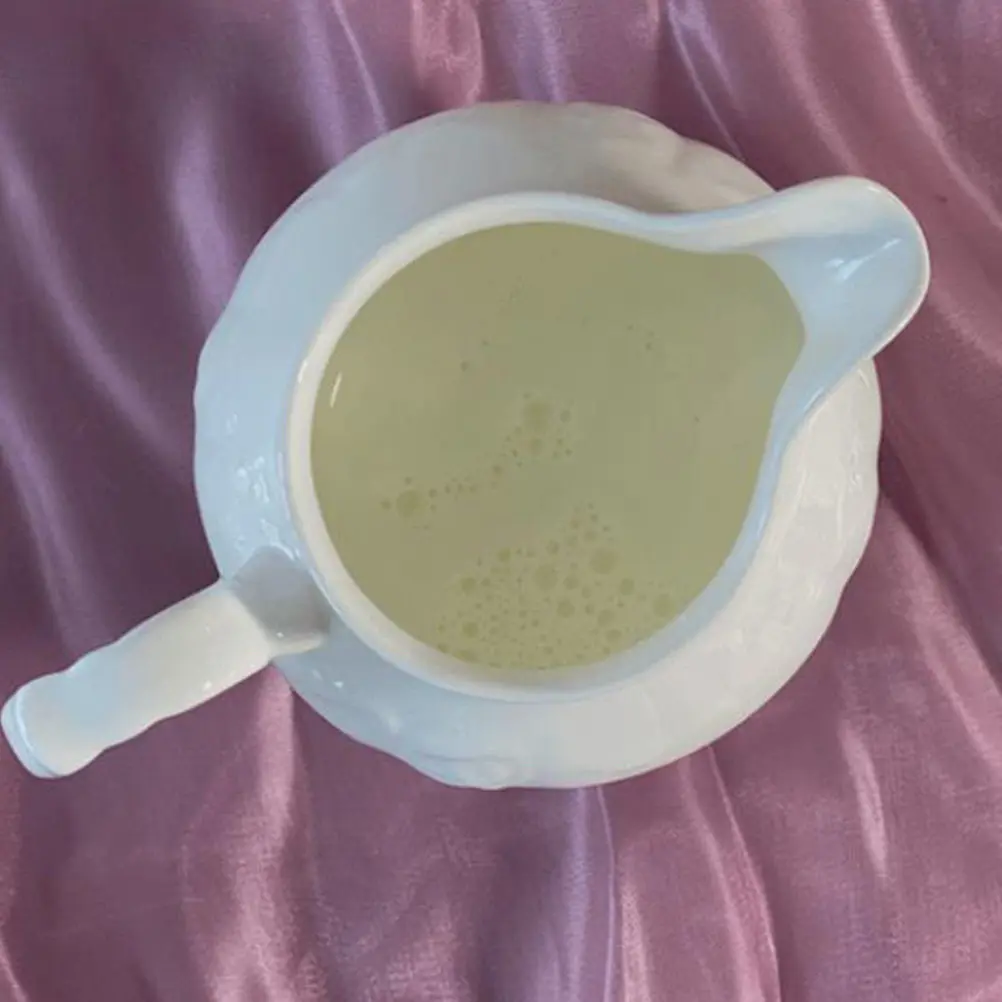 

Vintage Ceramic Milk Jug Large Capacity Heat Resistant Milk Pitcher Creamer for Coffee Tea Cafe Restaurant Kitchen Use