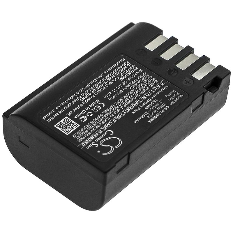 Battery for Panasonic Lumix DC-S5,Lumix DC-S5K,Lumix G9,Lumix GH5,Lumix GH5S PN:DMW-BLK22,DMW-BLK22E (1600mAh / 2150mAh) 7.4V