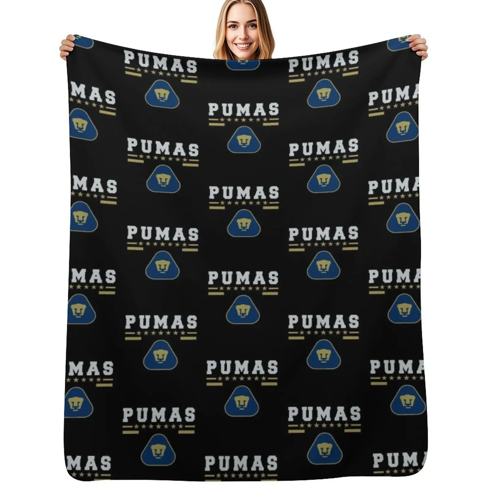 

Pumas Unam - Mexican Soccer Team Family Gifts Throw Blanket Portable Lightweight Blanket for Travel Camping