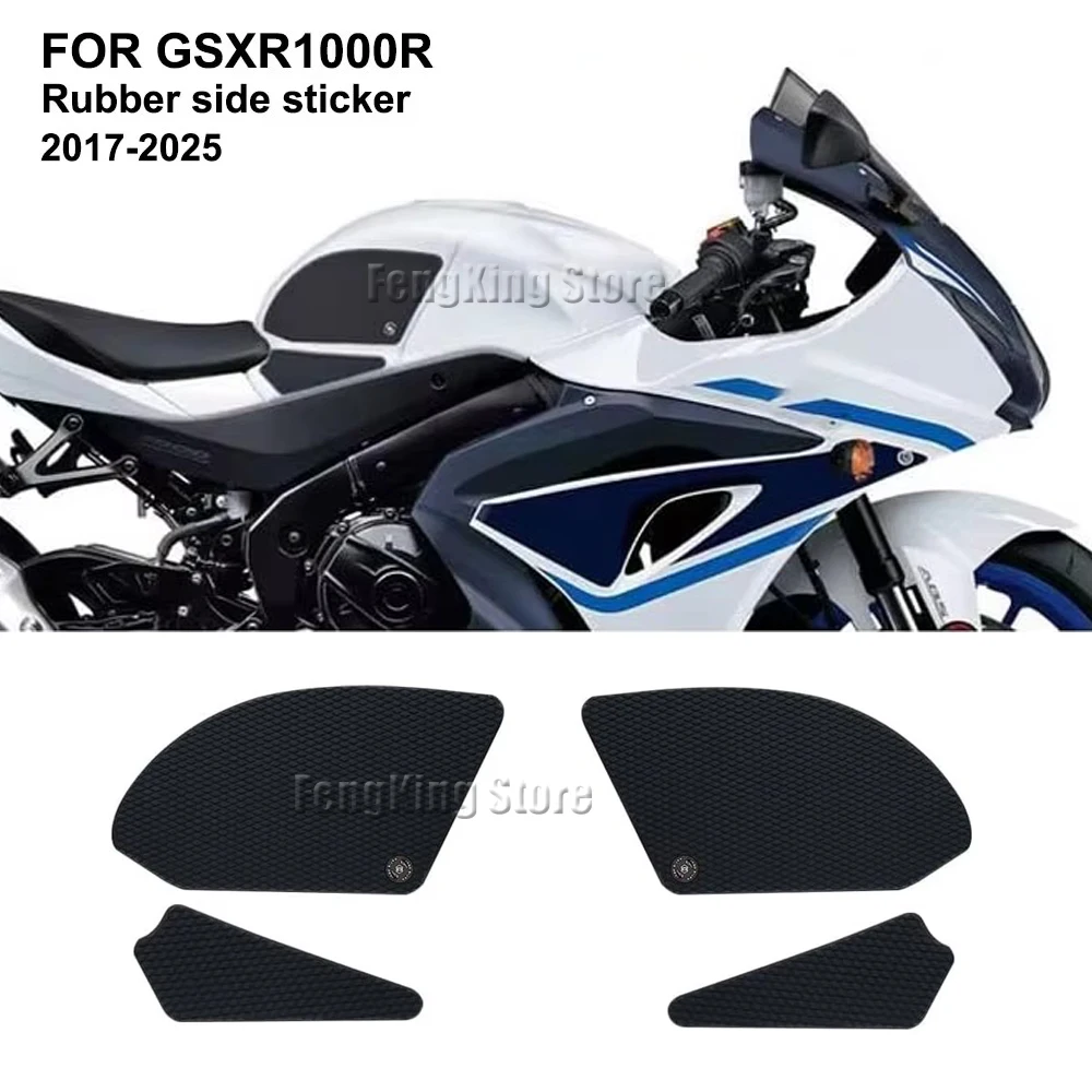 Motorcycle Accessories Rubber Tank Pad Stickers Kits Fuel Tank Side Pad Protection For Suzuki GSXR1000R GSXR 1000R 2017-2025