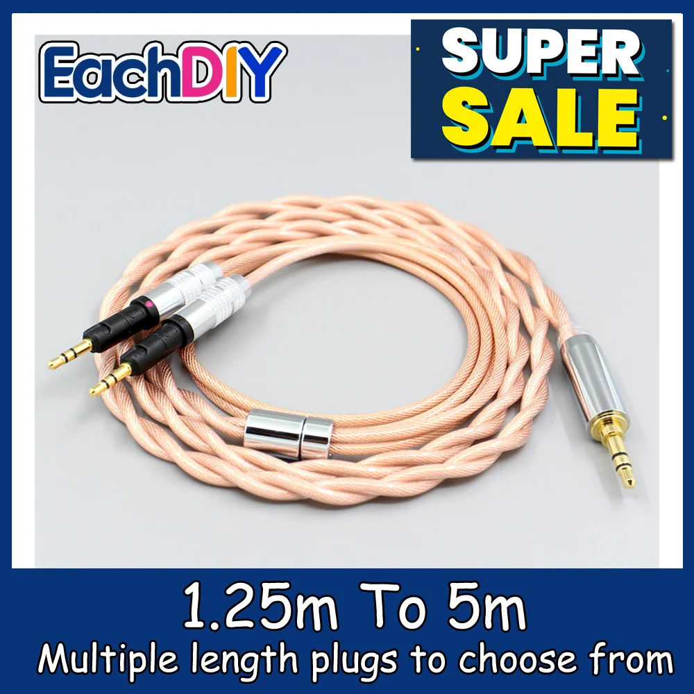 Type6 756 core Shielding 7n Litz OCC Earphone Cable For Audio-Technica ATH-R70X Headphone 2.8mm LN008030