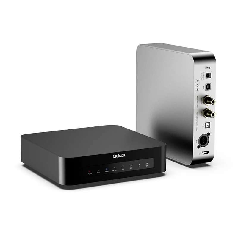 Quloos QU02 USB Bridge واجهة الصوت الرقمية - SPDIF AES/EBU I2S تدعم DSD512 للصوت عالي الدقة