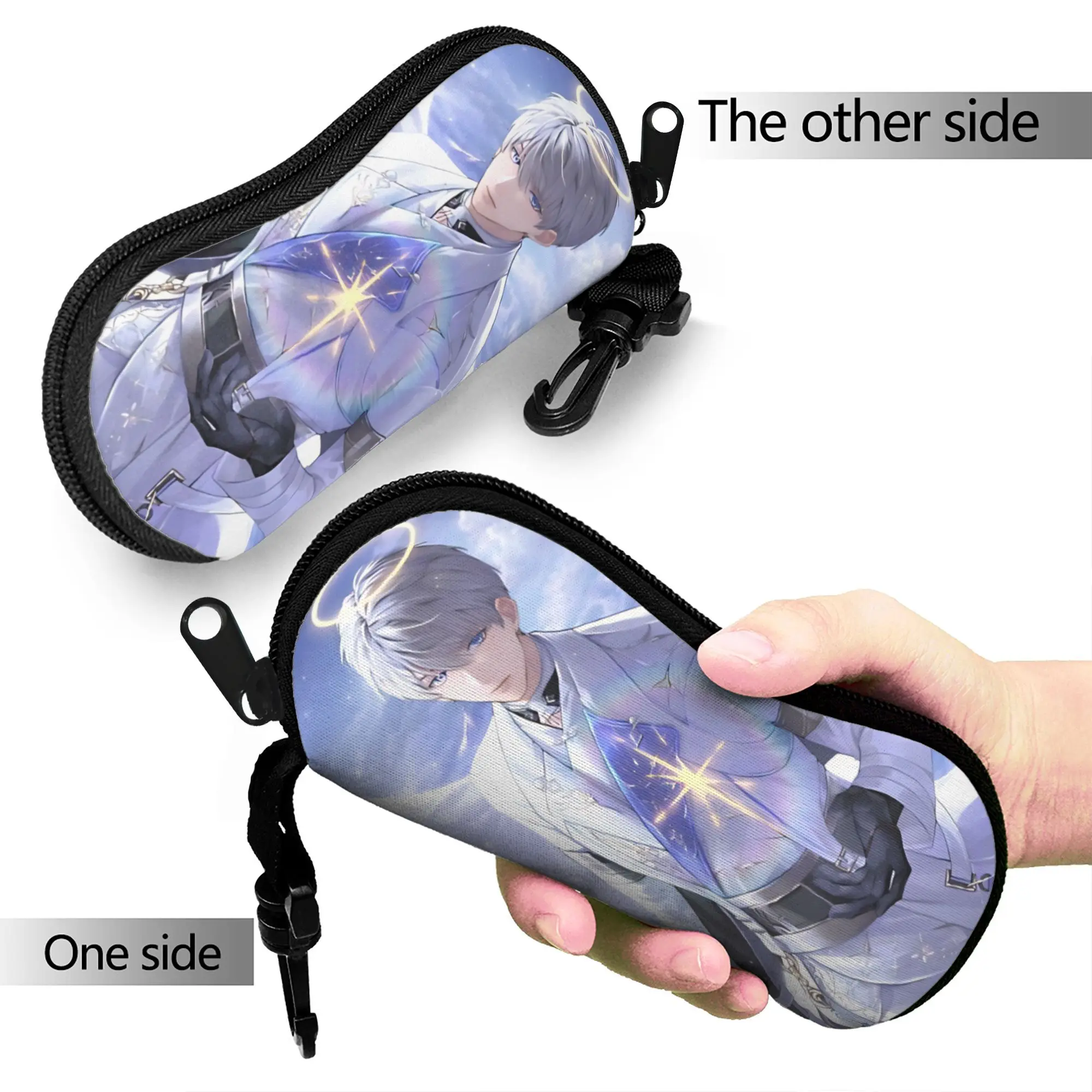 Love and Deepspaces Glasses Case  Zipper Sunglasses Pouch Men Women Convenient Eyeglass Protector Fashion Eyewear Bag
