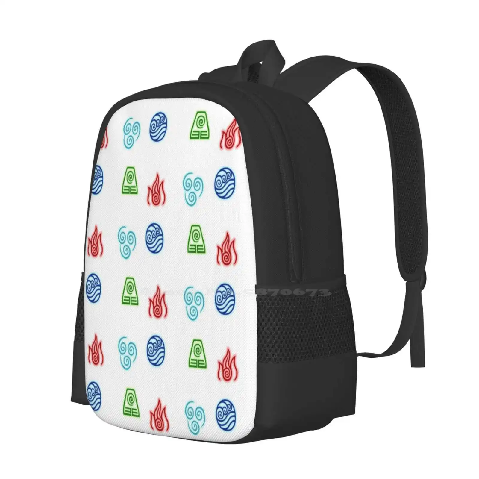 The Four Nations Symbols Hot Sale Schoolbag Backpack Fashion Bags Atla The Last Airbender Lok Water Tiribe Fire Tribe Earth