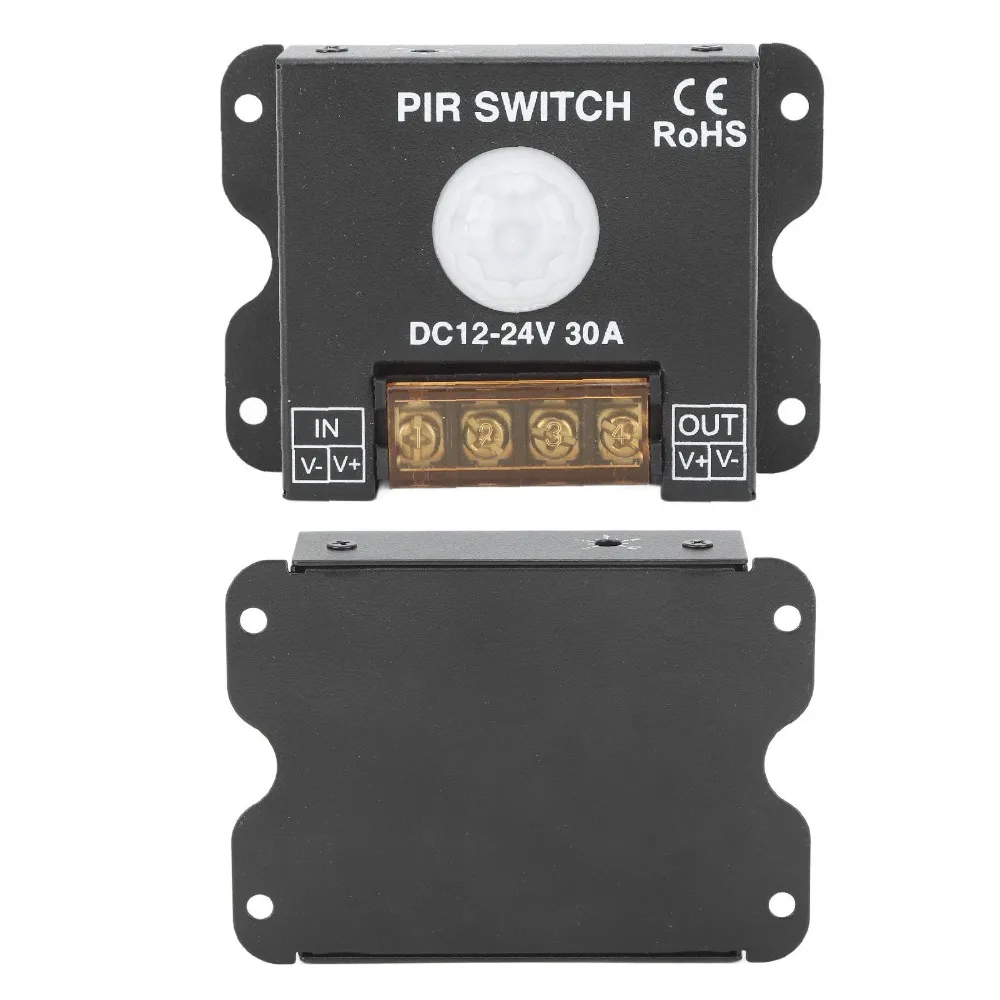 Durable DC12-24V Motion Sensor Switch 30A PIR Sensor Controller Infrared Sensor Switch Light Strip Controller