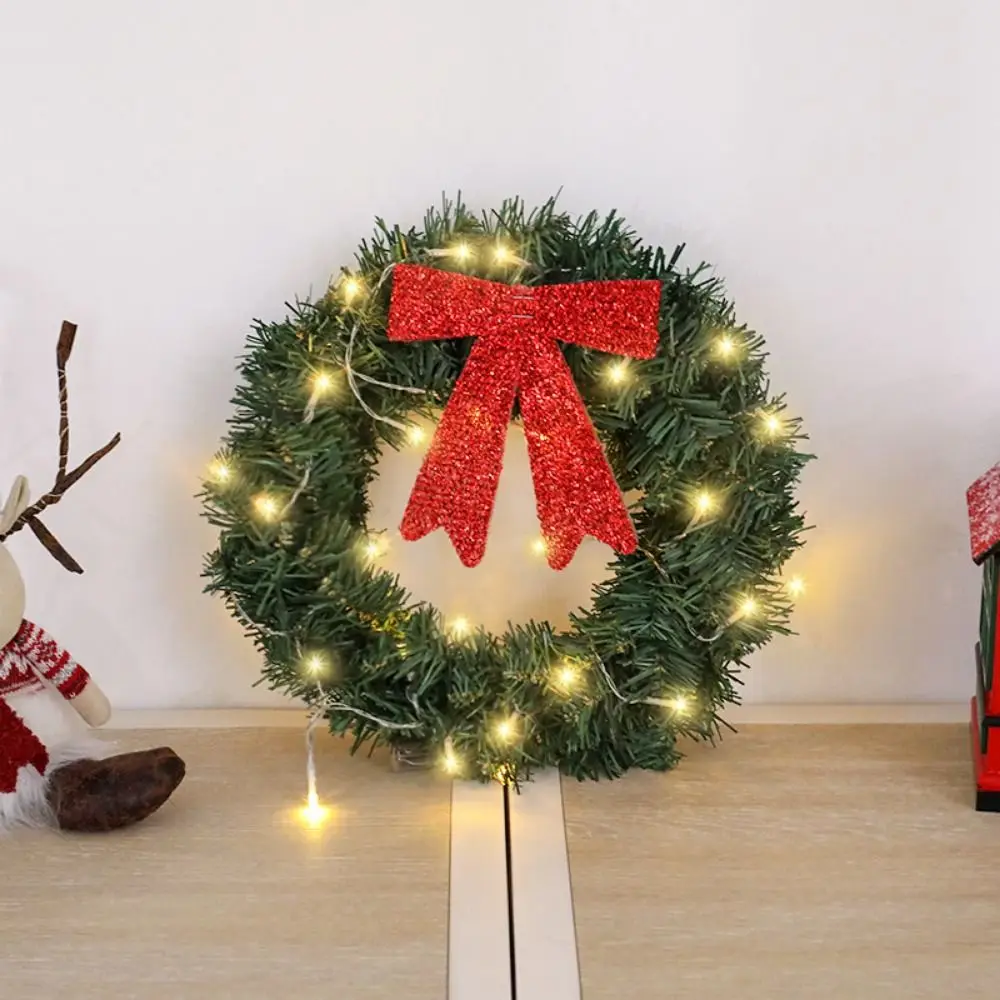 Xmas ของขวัญพวงหรีดคริสต์มาสประดิษฐ์ประณีต 30 ซม./40 ซม.Xmas Tree Garland จําลอง DIY หน้าต่างแขวนตกแต่งบ้านตกแต่ง