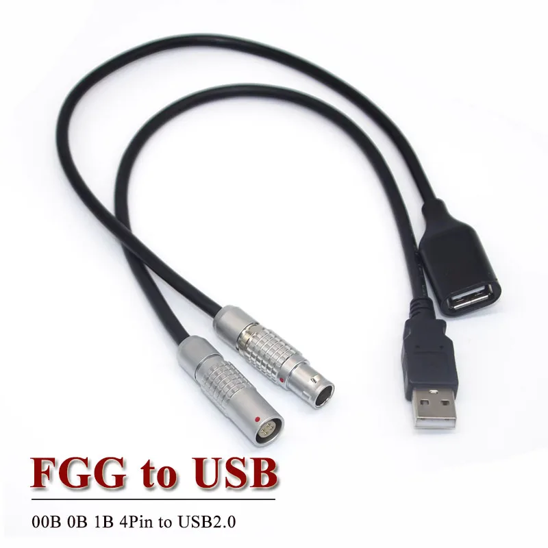 FGG 4Pin to USB2.0 Male Female Connector Cable Compatible with REMO FGG 00B 0B 1B 4Pin Aviation Plug Socket Adapter