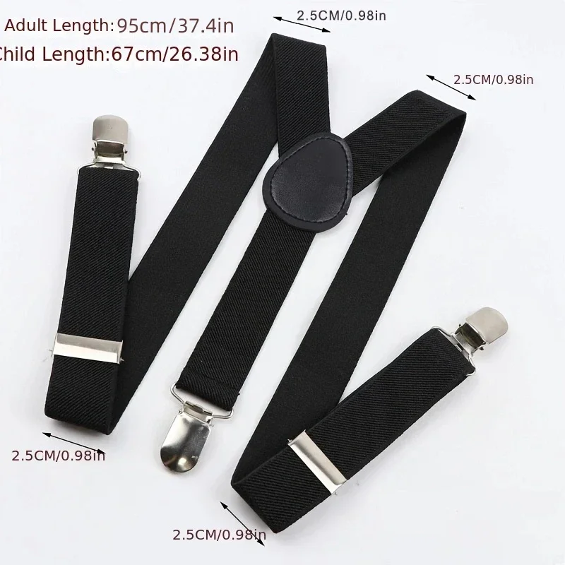 Men's Heavy Duty Suspenders with 3 Strong Clips High Elastic Adjustable Braces Pants Holder for Wedding Wear
