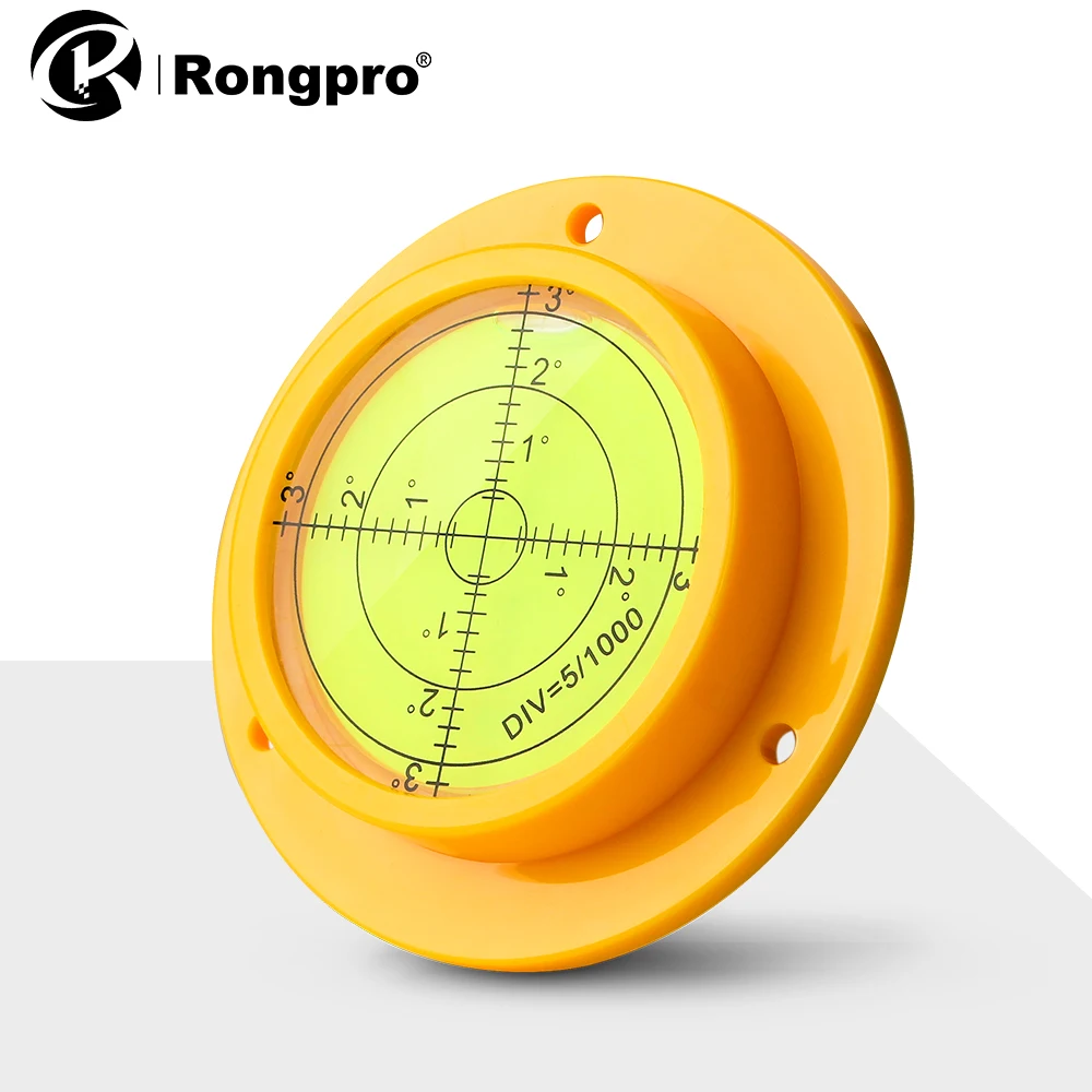 Rongpro Large Round Bubble Level Horizontal Target Degree Marking Surface Is Used TO Adjust turntable, Camera, Tripod,Etc 2pcs