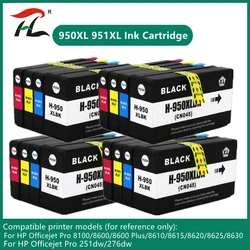Compatible  HP Officejet Pro 8100 8600 8610 8615 8620 8625 8630 251dw 276dw Ink Cartridge With Ink For HP 950XL 951XL 950 951 XL