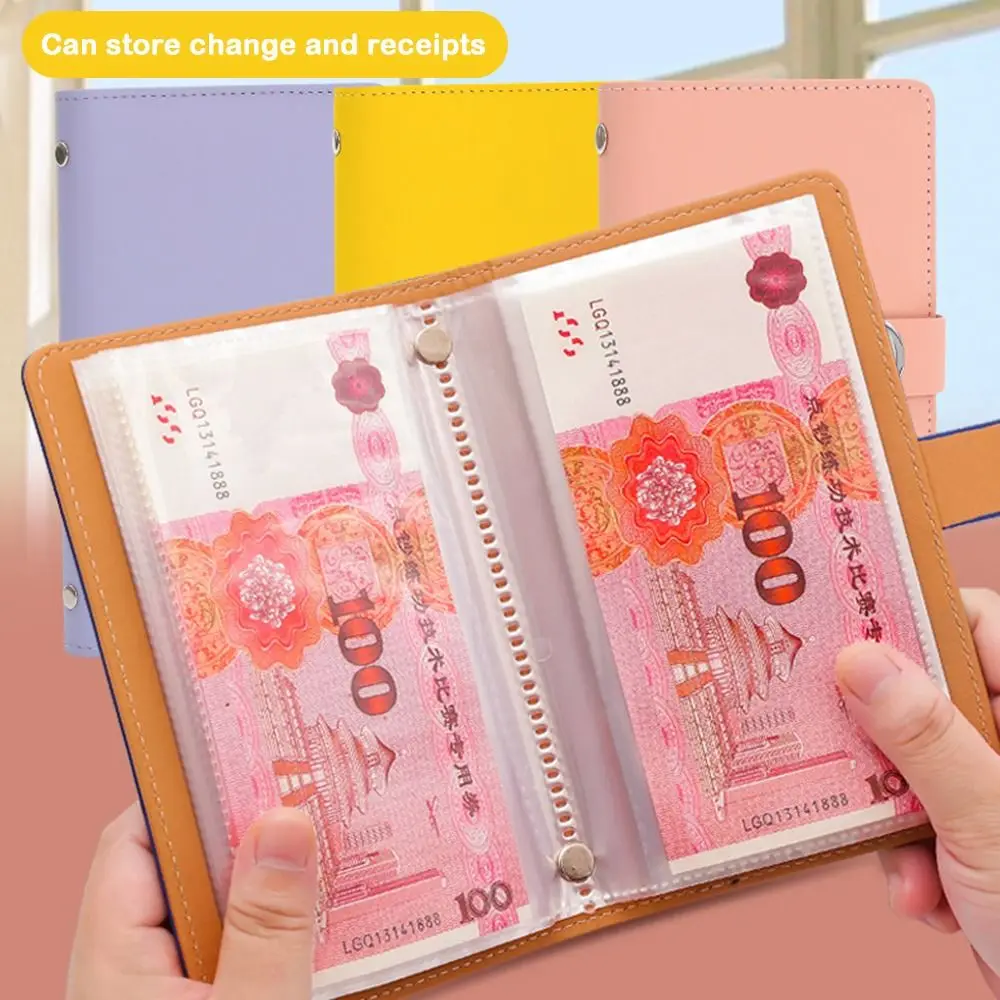 Creative Candy Color A5 Notebook Shell Detachable Large Capacity Ring Binder Cover Portable Non-punchable File Organizer